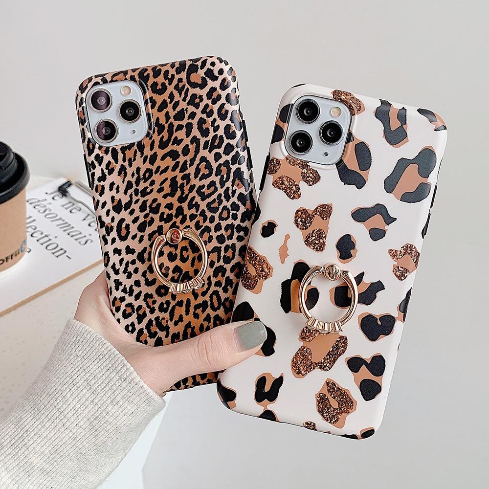 Leopard Print Case + Ring Holder