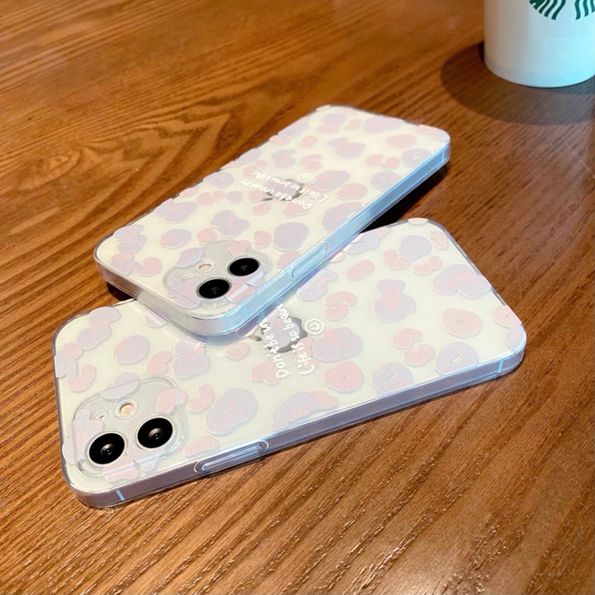Life is Beautiful Leopard Transparent Phone Case