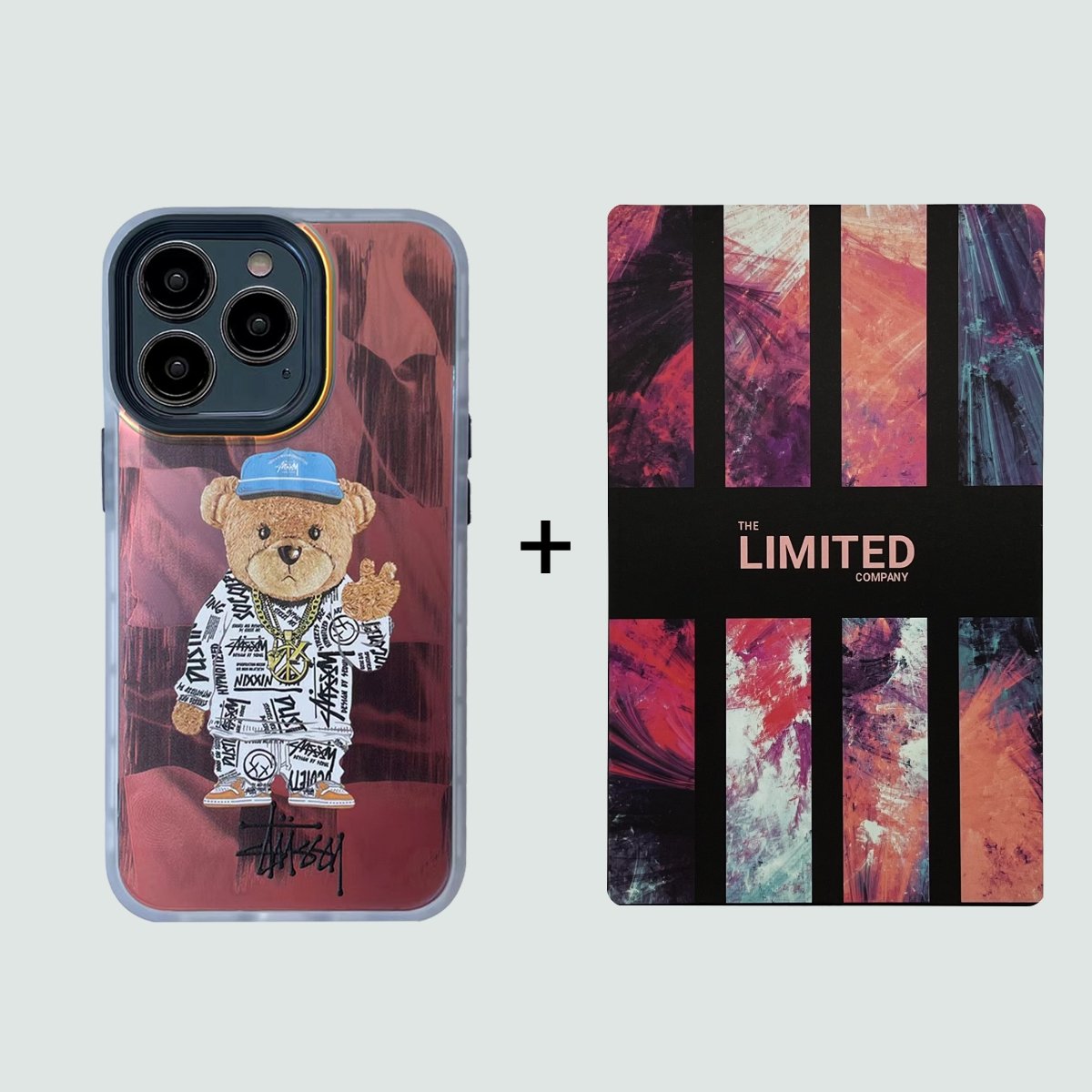 Reflective Phone Case | White Fitted Bear