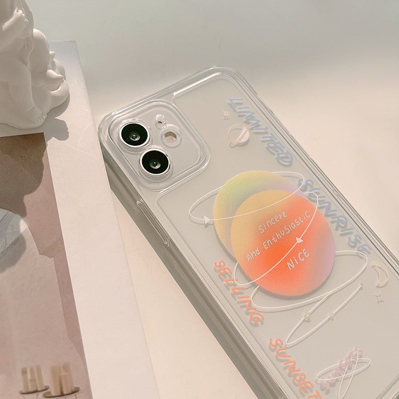 Limited Sunrise Planet Transparent Phone Case