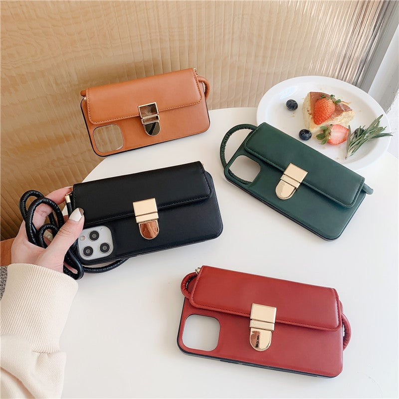 Luxury Handbag Wallet Phone Case with Strap