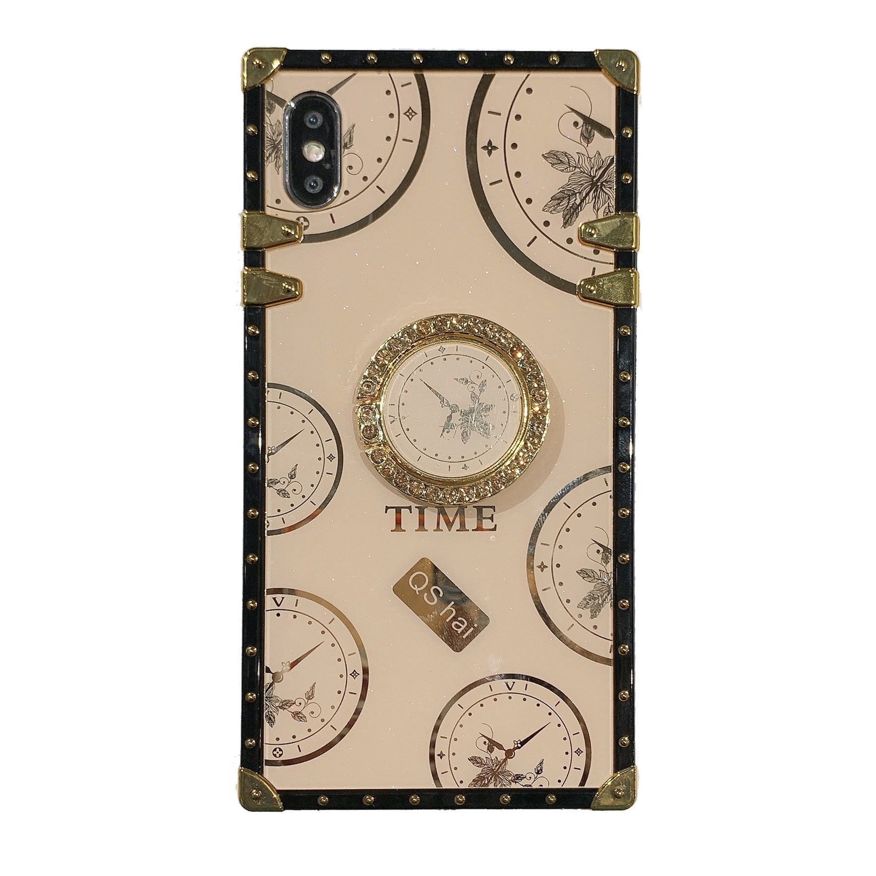 Luxury Square Fashion Times Phone Case with Holder Ring