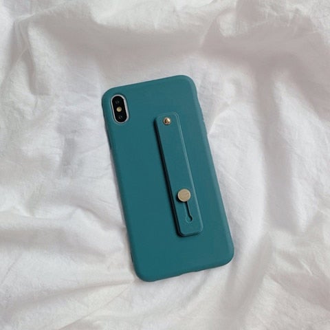 Plain Candy Colored Phone Case with Hand Strap