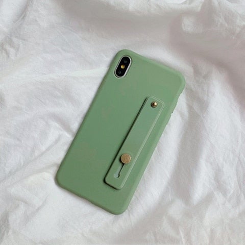 Plain Candy Colored Phone Case with Hand Strap