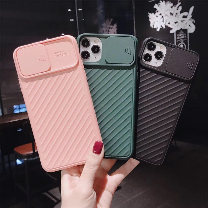 Plain Colored Camera Protection Phone Case