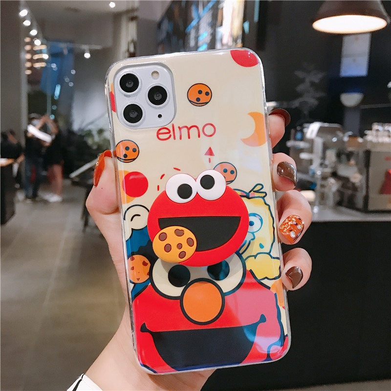 Cute Cookie Monsters Elmo Case With Matching Cookie Elmo Phone Grip