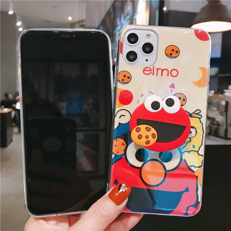 Cute Cookie Monsters Elmo Case With Matching Cookie Elmo Phone Grip
