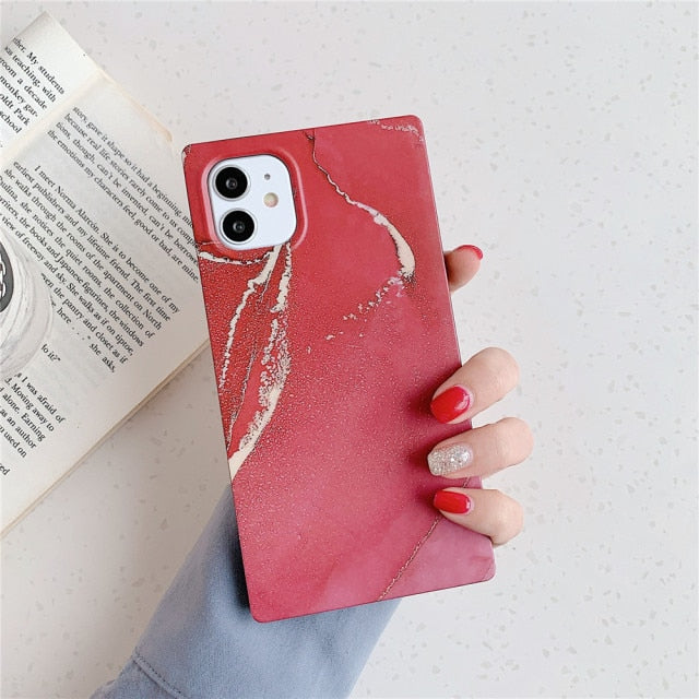 Square iphone Marble Case