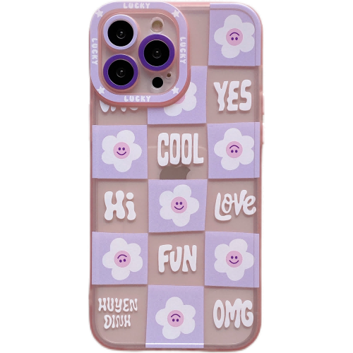 Cute Girly Smiley Floral Phone Case