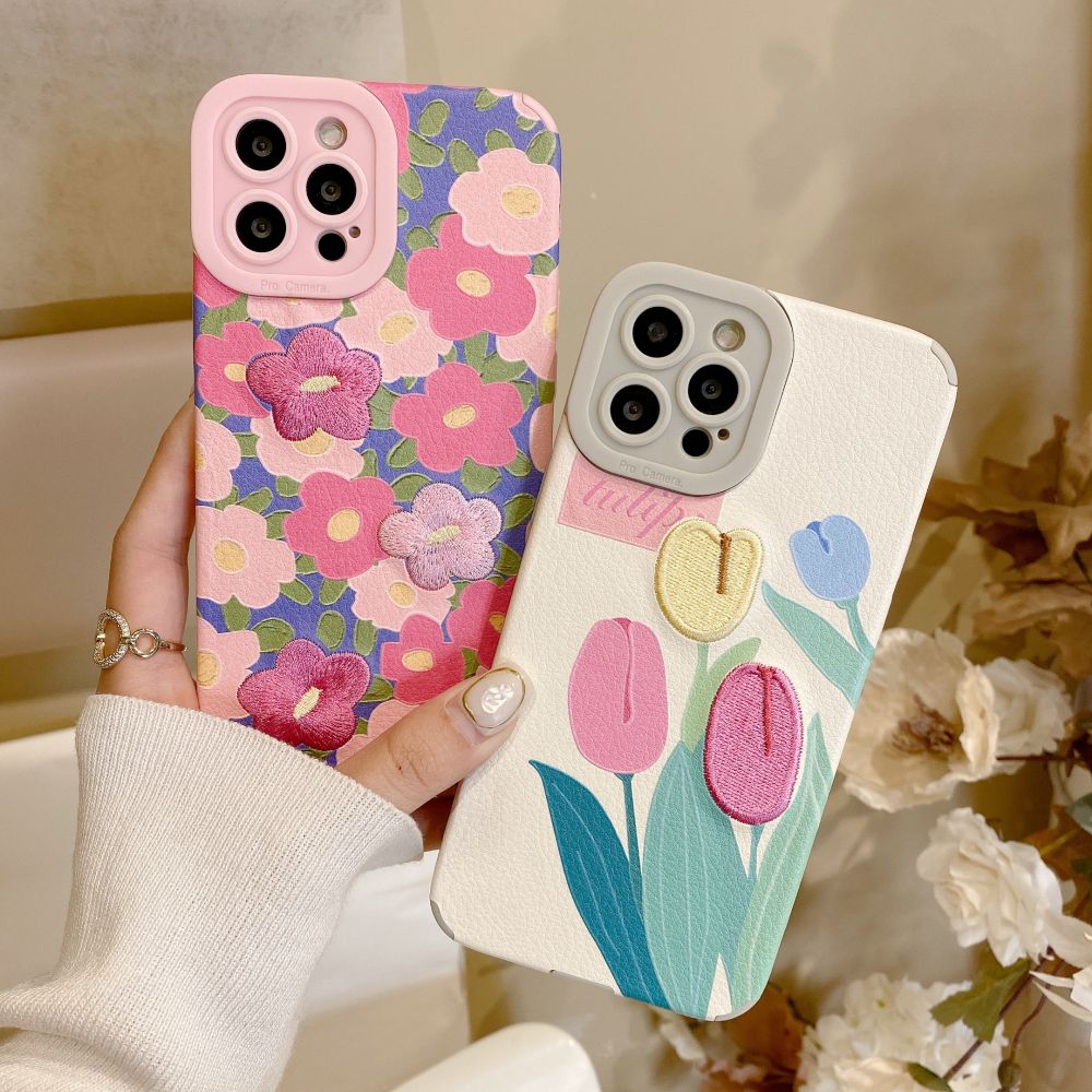 Luxury Embroidery Flower Phone Case