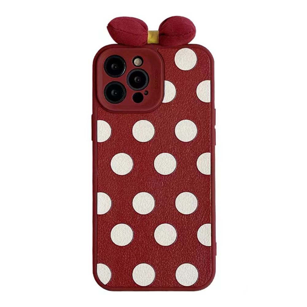 Cute Red Polka Dot Bow Phone Case