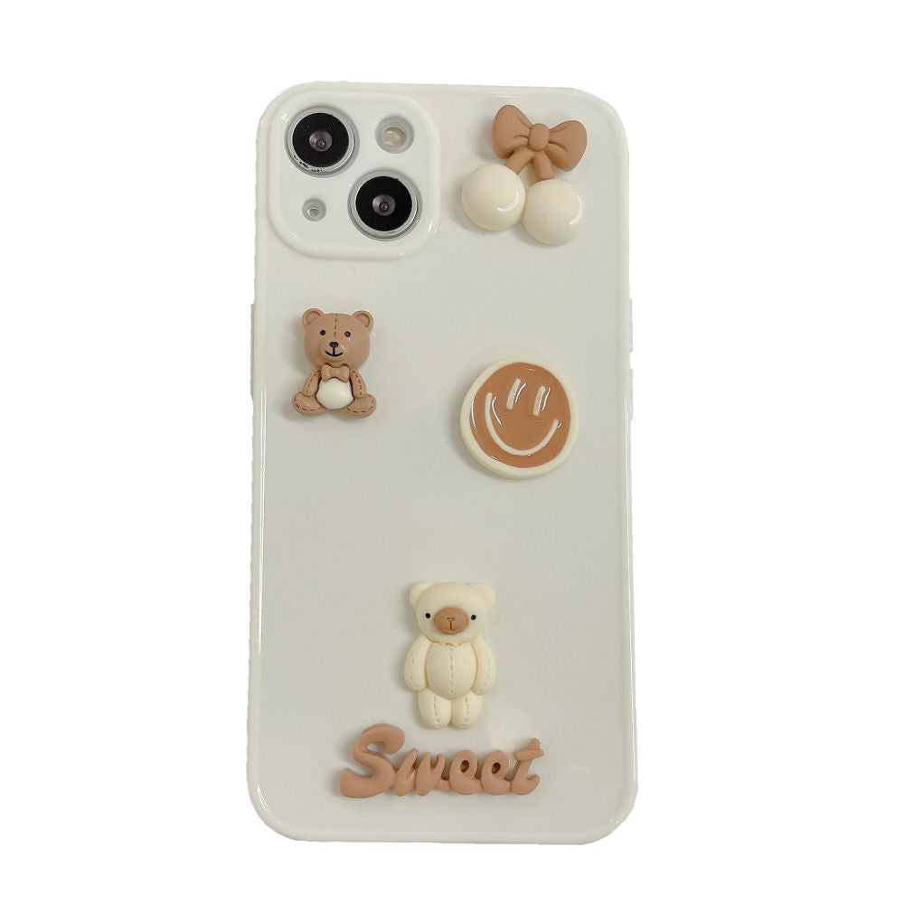 3D Cute Rabbit Bear Phone Case