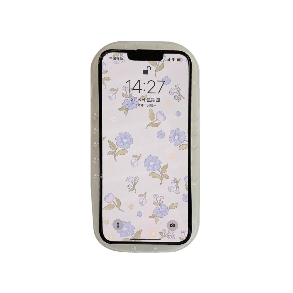 Clear Shockproof Flower Design Phone Case