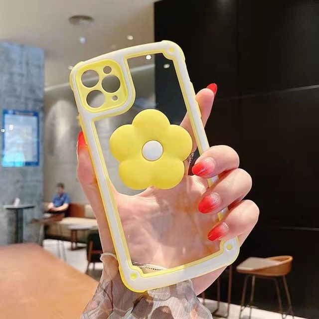 Shockproof Flower Phone Case With Flower Phone Grip