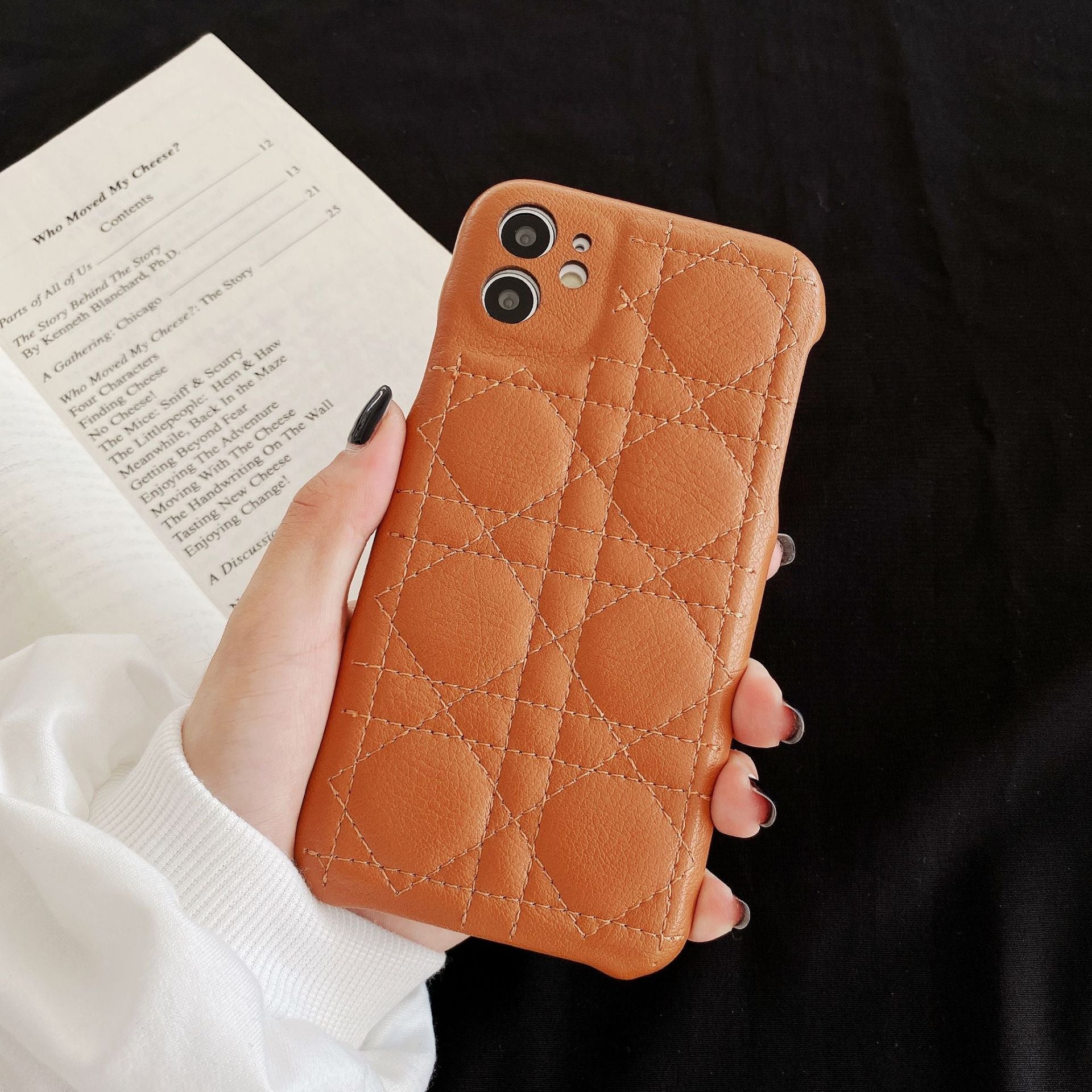 PU Leather Classic Rhombus Phone Case