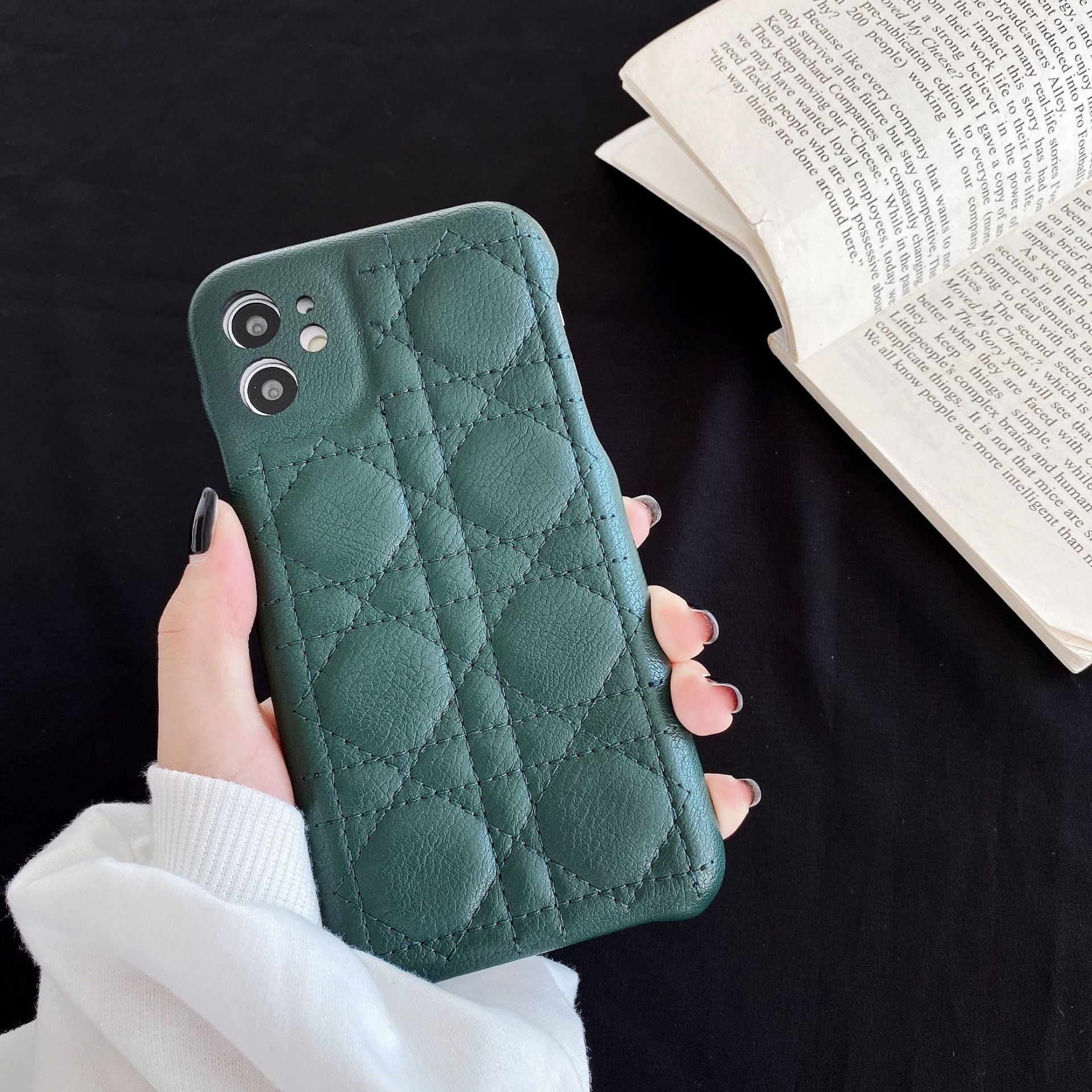 PU Leather Classic Rhombus Phone Case