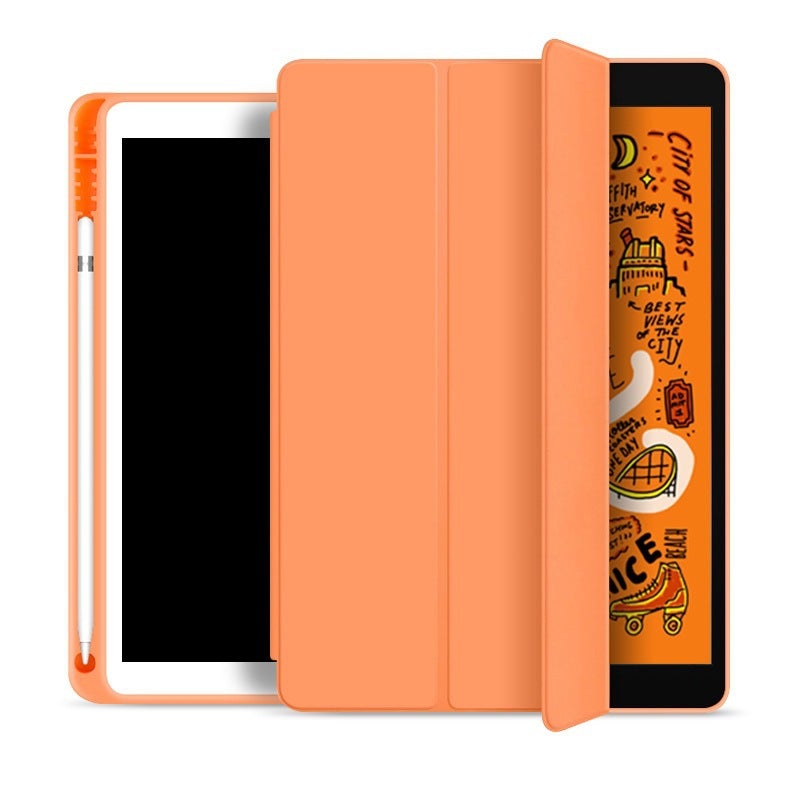 Pure Plain Color  iPad Case with Pencil Holder