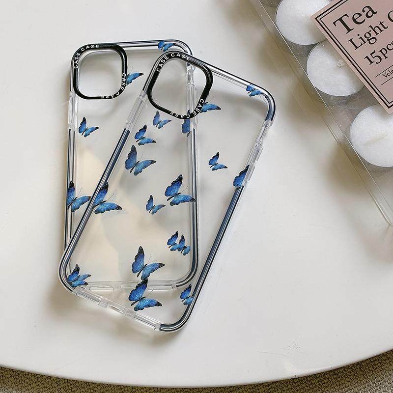 Shockproof Blue Butterfly Case