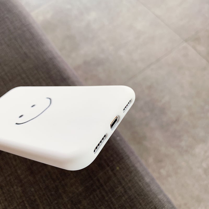 Simple Smiley Face Couple Phone Case