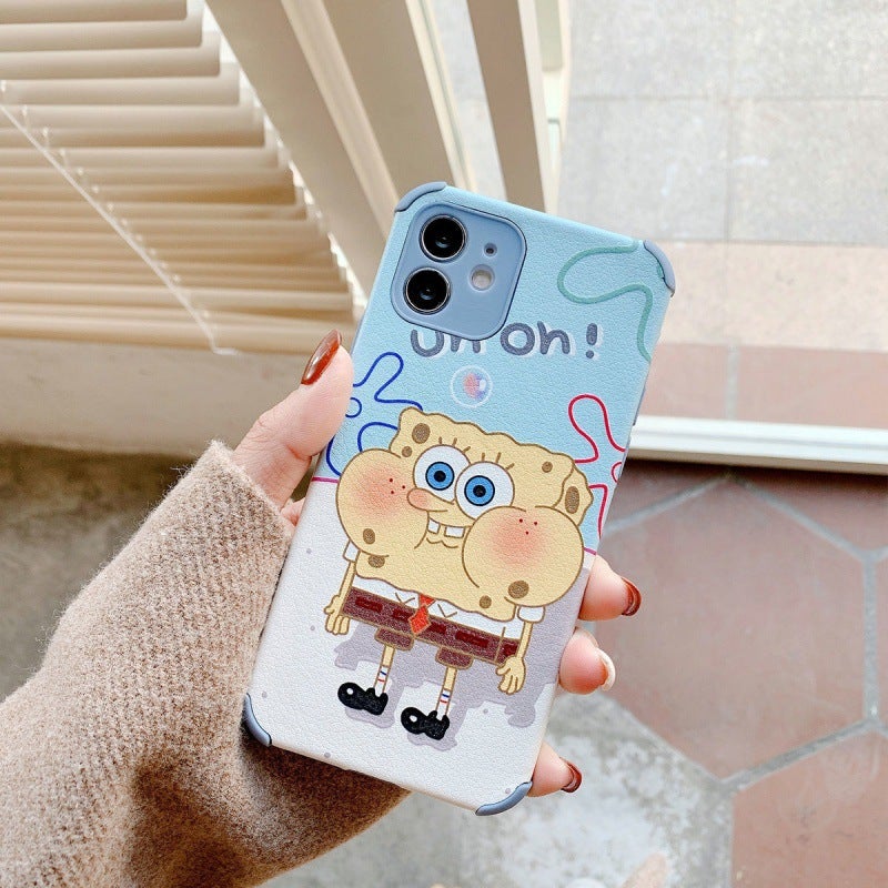 SpongeBob Leather Embossed Soft Phone Case