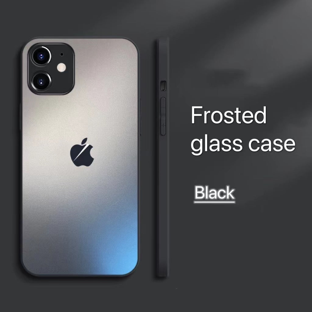 Square Frosted Tempered Glass Phone Case