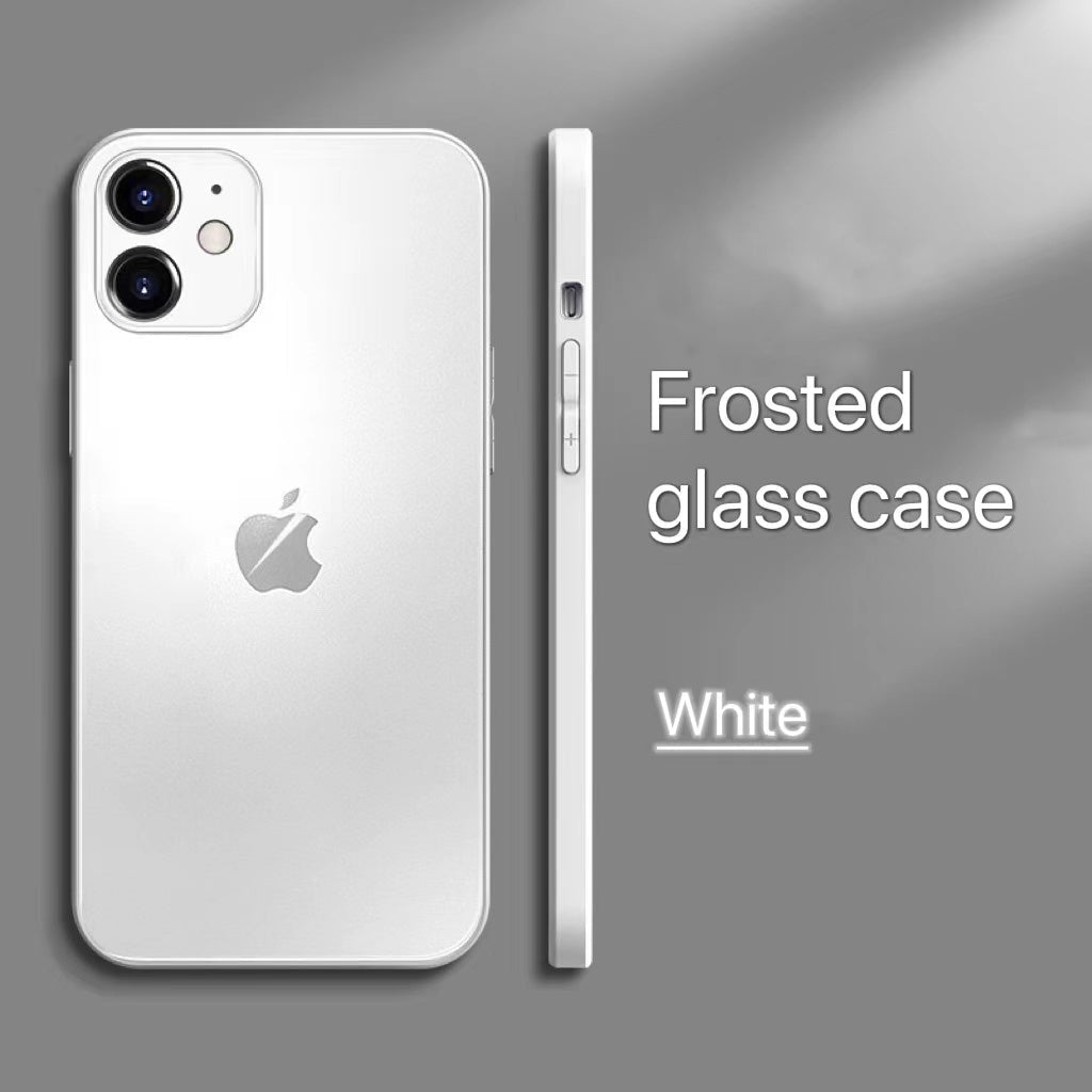 Square Frosted Tempered Glass Phone Case