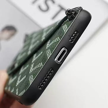 Stipple Wallet Phone Case with Crossbody Strap