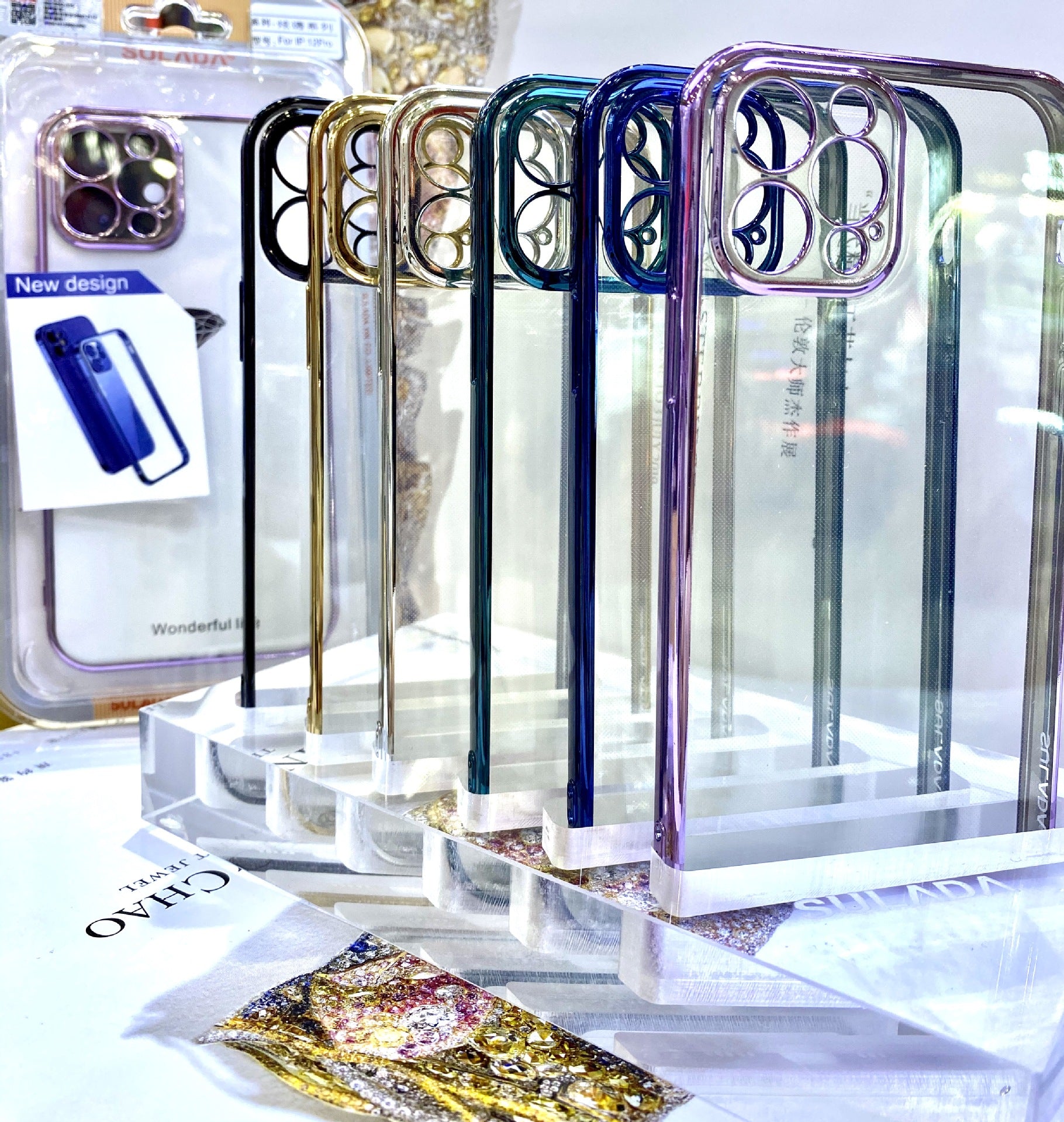 Transparent Ultra-thin Electroplating Straight Frame Phone Case for iPhone 12