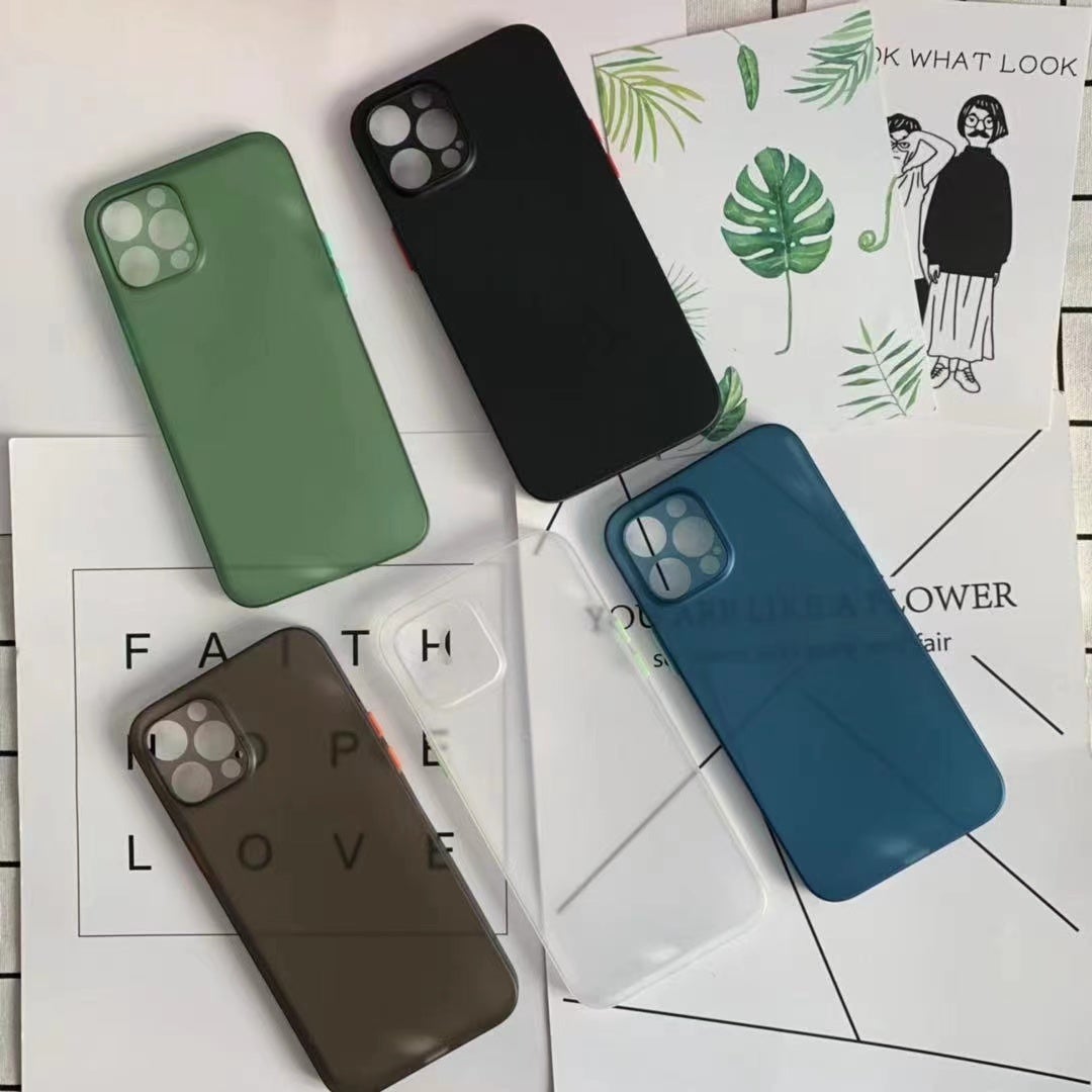 Ultra Thin Contrast Color Matte Phone Case