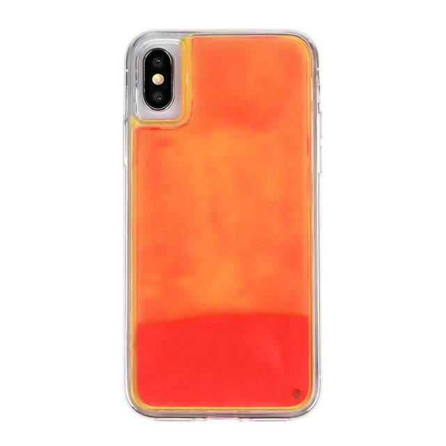 2019 NEW Gradient Neon Liquid Quicksand Phone Case