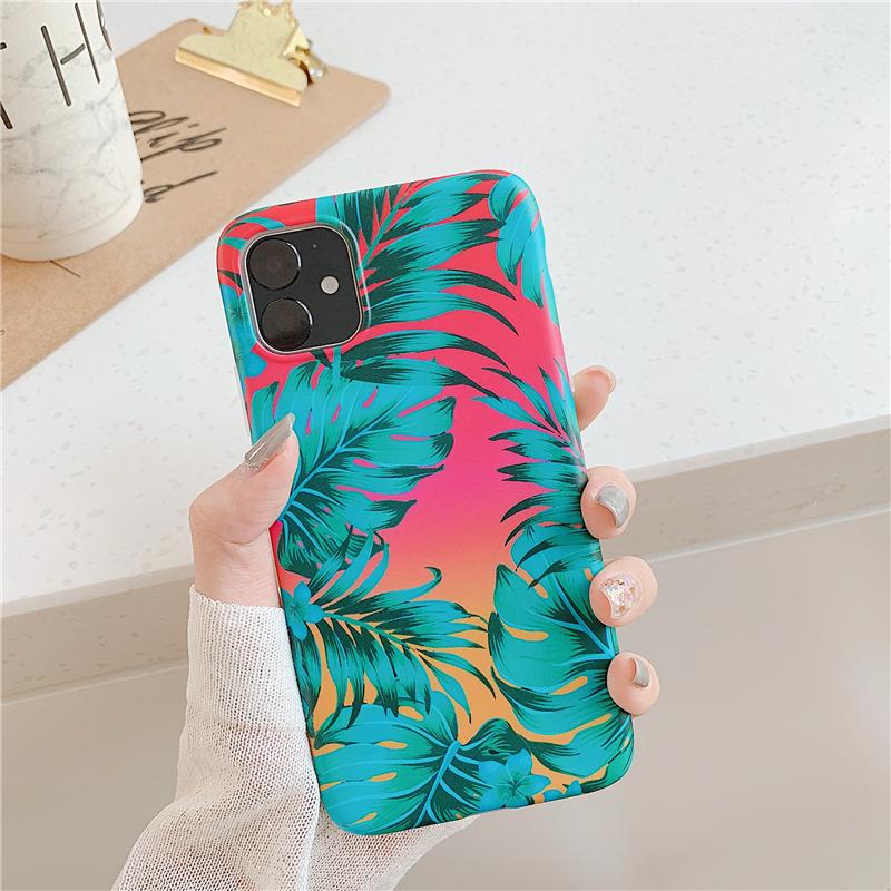 Electroplated Maple Leaf Design Luxury Cute Phone Cases for iPhone