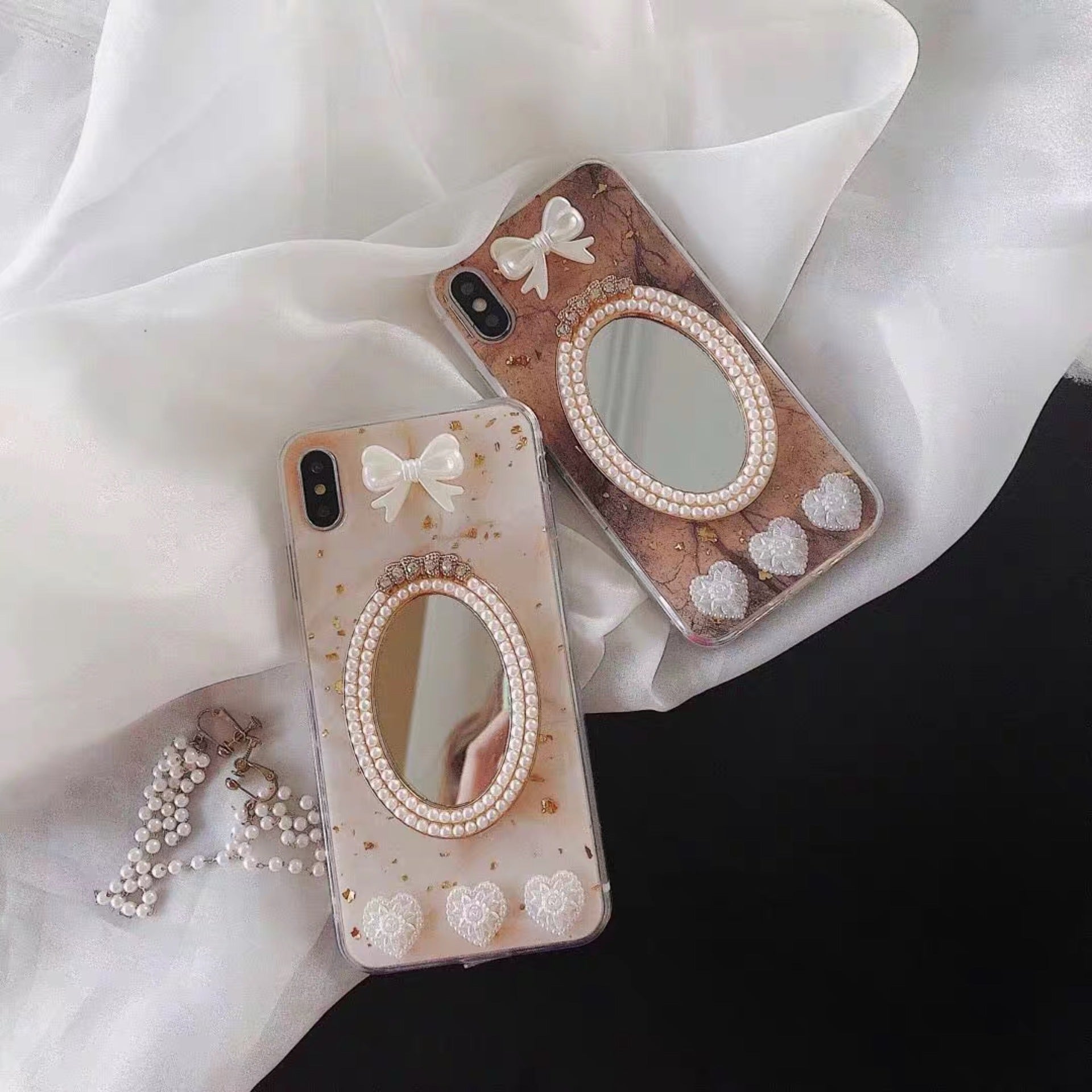 Vintage Marble Pearl Mirror Phone Case