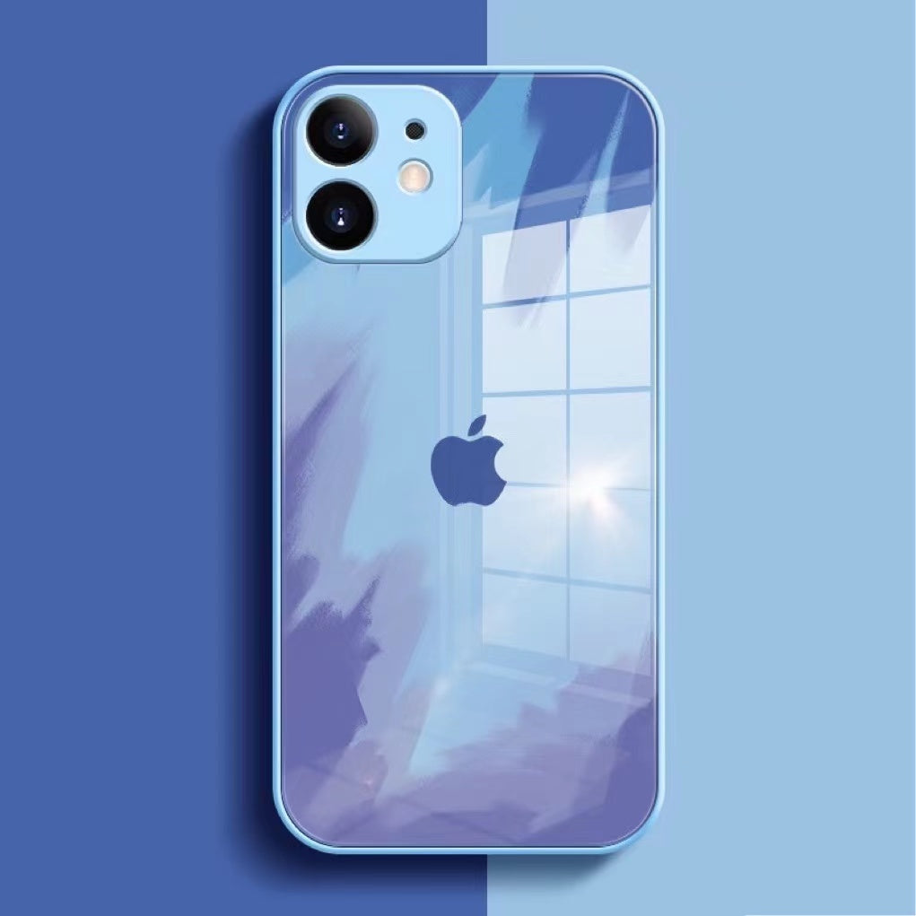 Watercolor Tempered Glass Phone Case