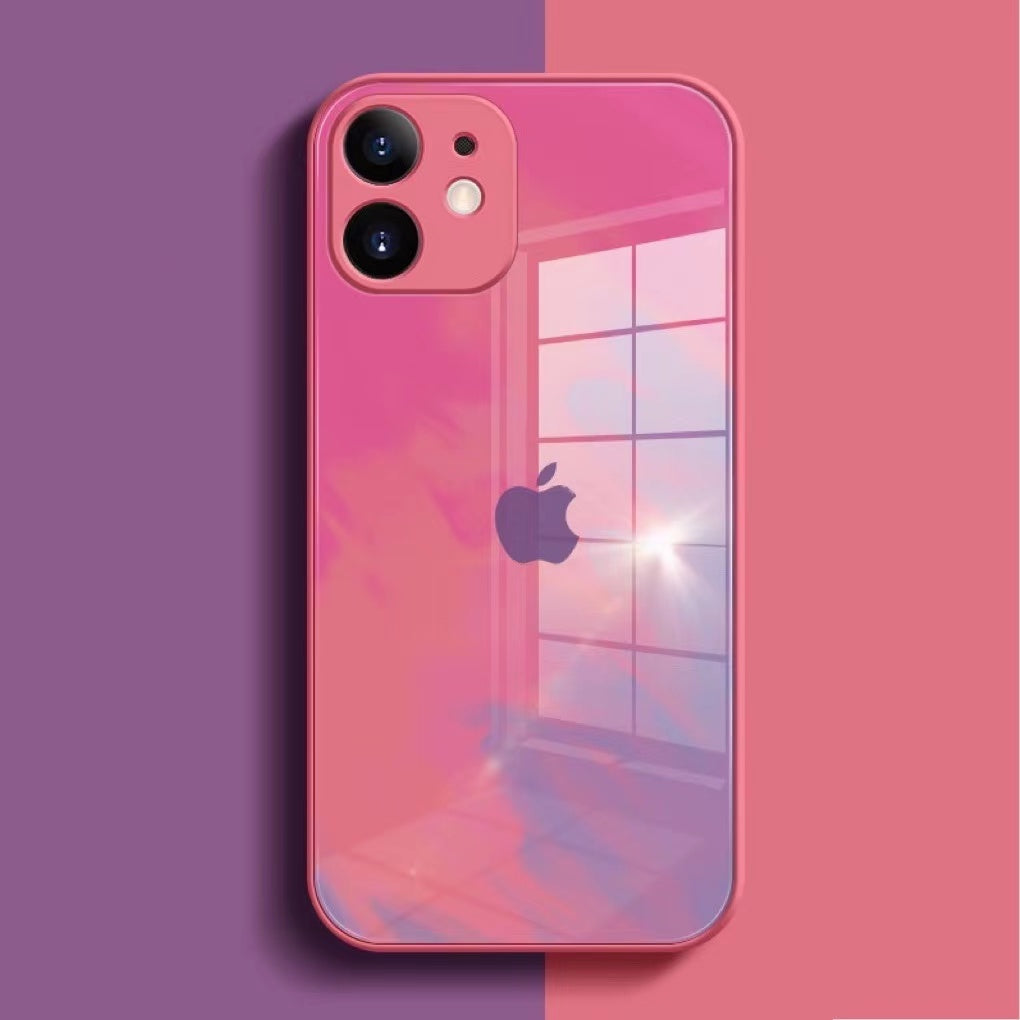 Watercolor Tempered Glass Phone Case