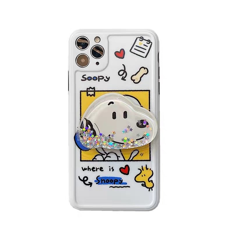 "Where is Snoopy?" Phone Case with Quicksand Holder